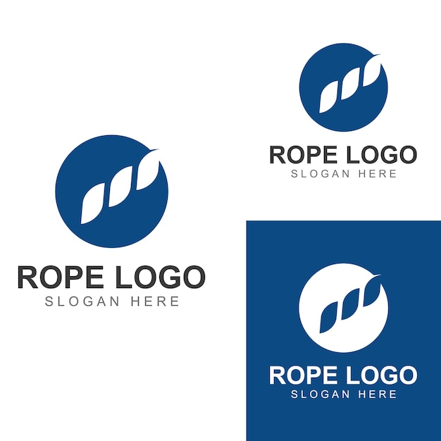 Rope logo using a vector illustration design template