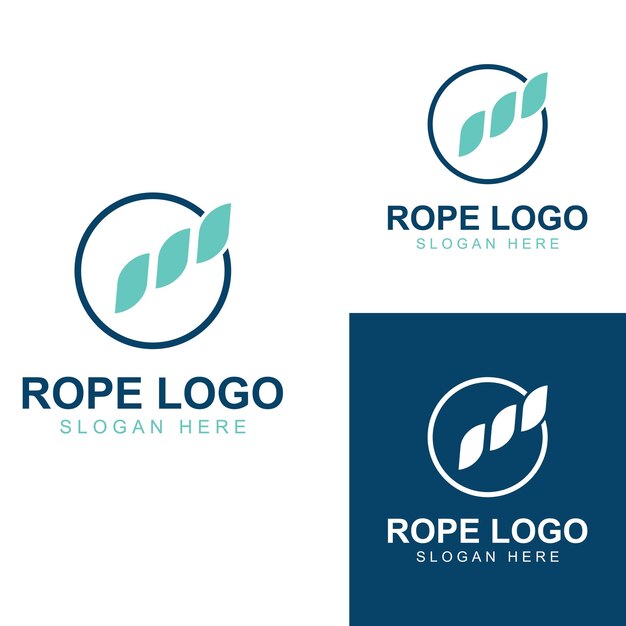 Rope logo using a vector illustration design template