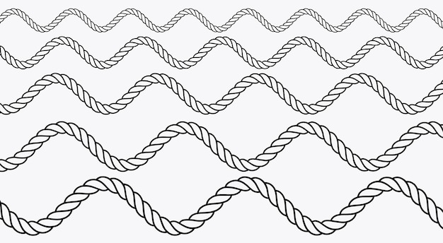 rope set on white background