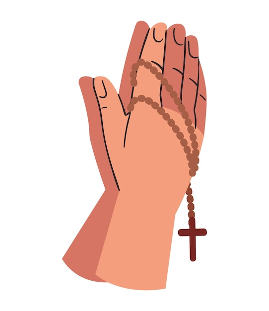 rosary necklace illustration