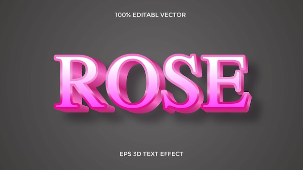 Rose 3D Style Text Effect