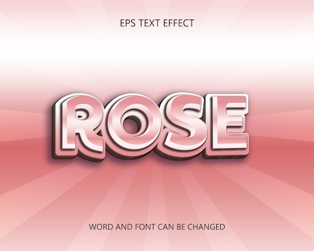 Rose 3d Text effect