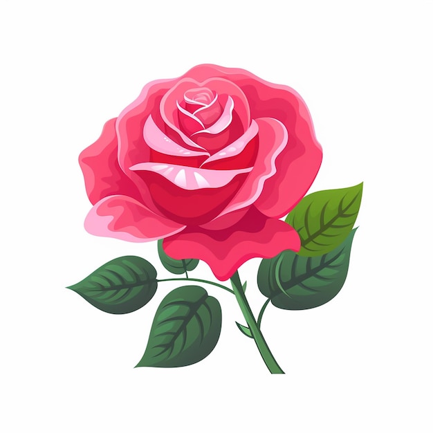 rose flower floral vector illustration blossom nature decoration beautiful design isolated