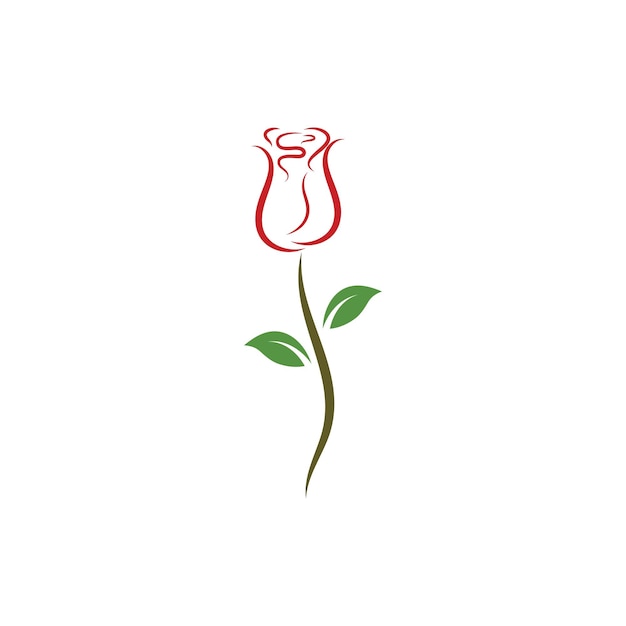 Rose flower icon vector illustration Template