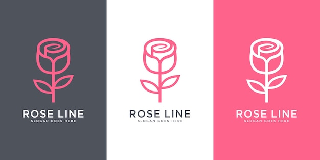 Rose flower logo design