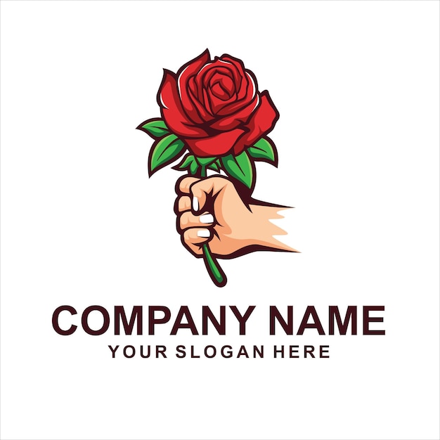 rose flower logo 