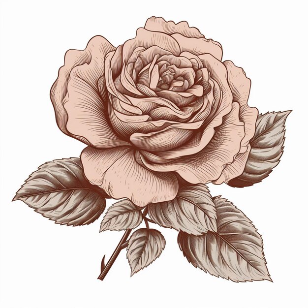 rose flower vector floral blossom nature decoration illustration beautiful isolated set p