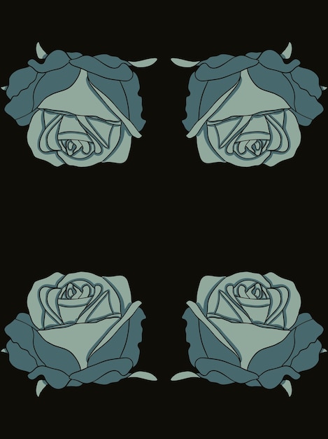 Rose flower vector illustration