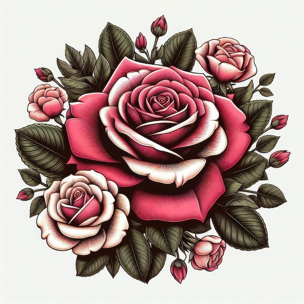 rose flower vector