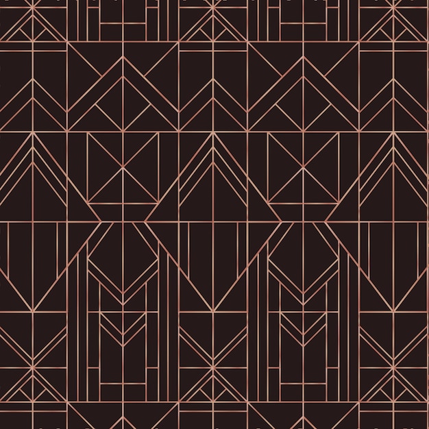 Rose gold art deco pattern