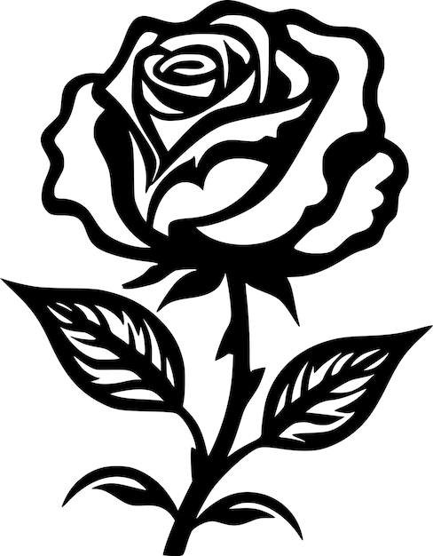 Rose High Quality Vector Logo Vector illustration ideal for Tshirt graphic