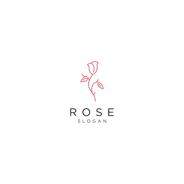 Rose logo design icon vector