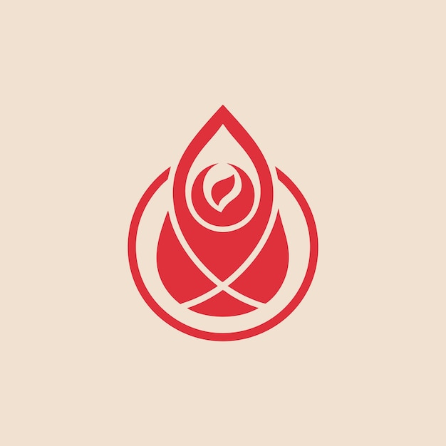 Rose oil droplet modern logo