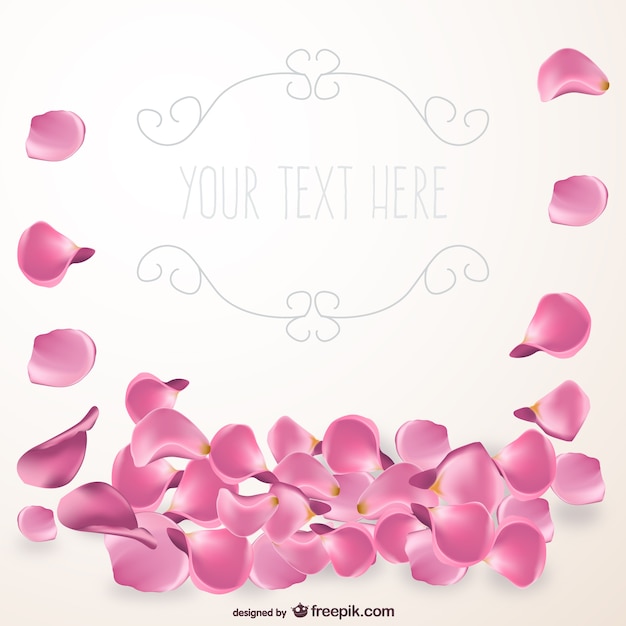 Vector rose petals template