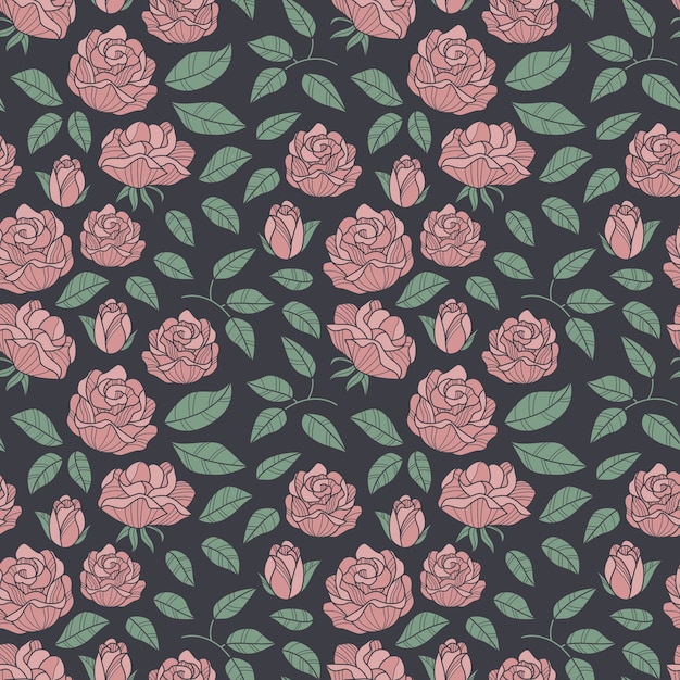 Rose seamless pattern