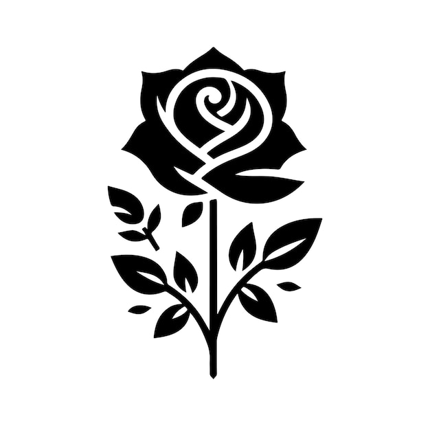 A rose vector vector silhouette