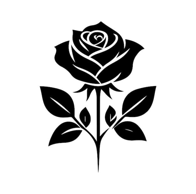 A rose vector vector silhouette