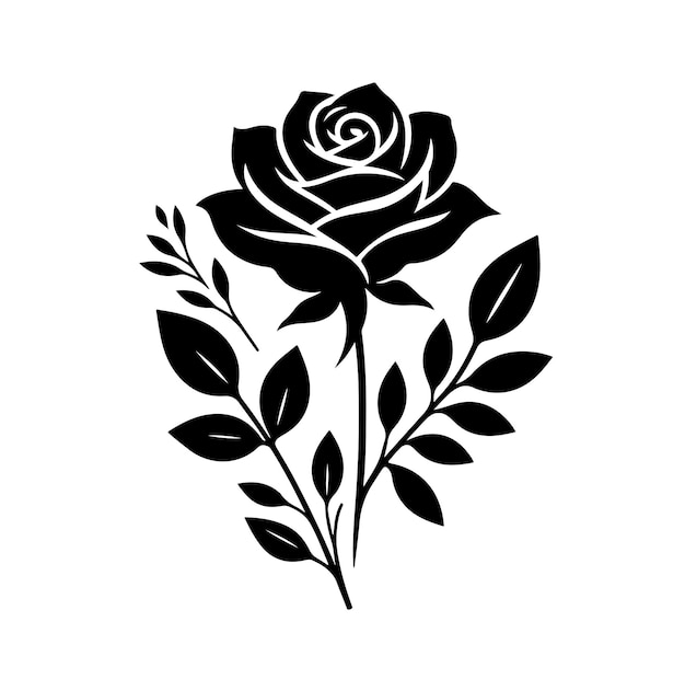 A rose vector vector silhouette