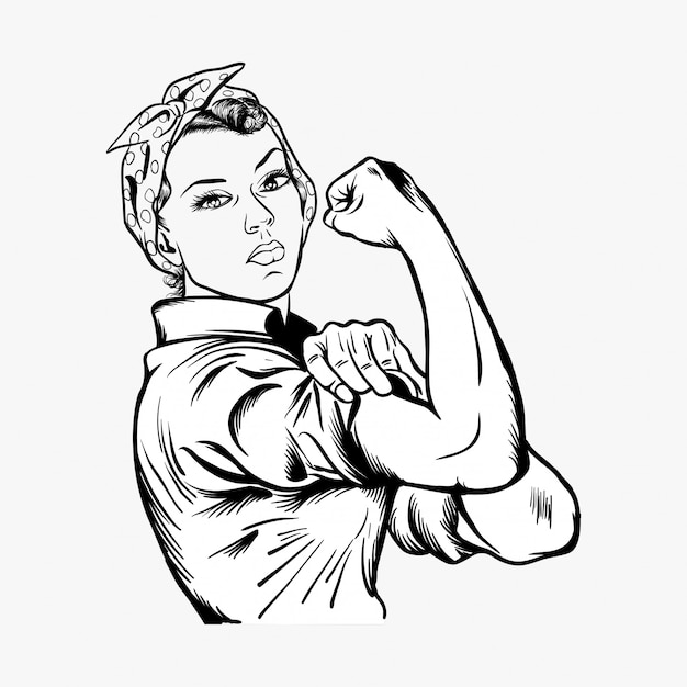 Rosie the riveter vector illustration