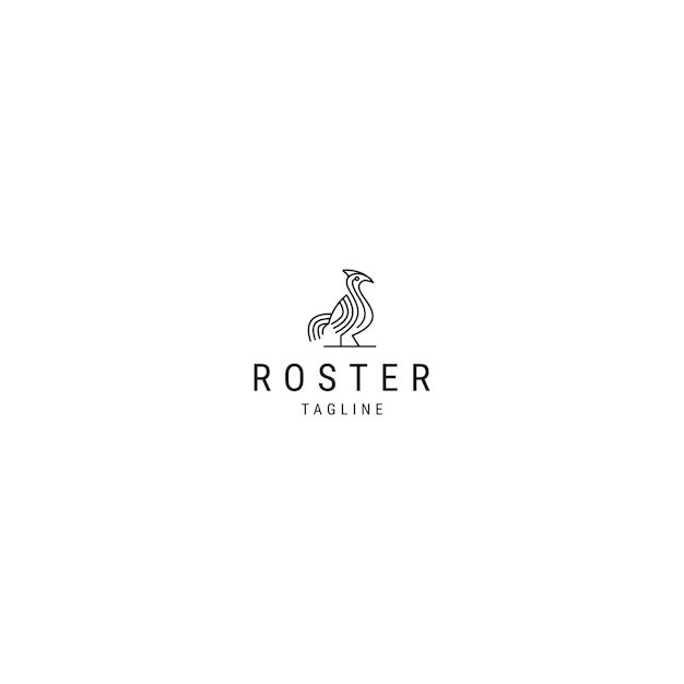 Roster line logo icon design template