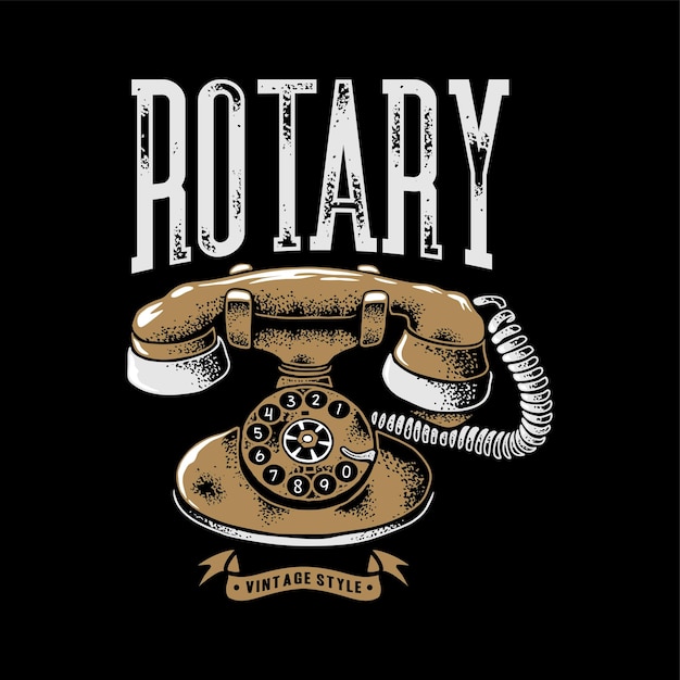 rotary phone vector illustration