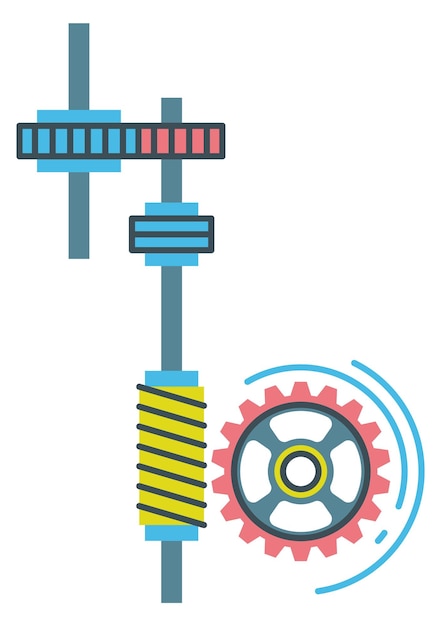 Rotating gears color icon Industrial machinery part