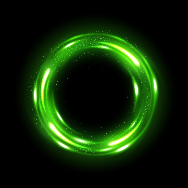 Rotating Green shiny with sparks