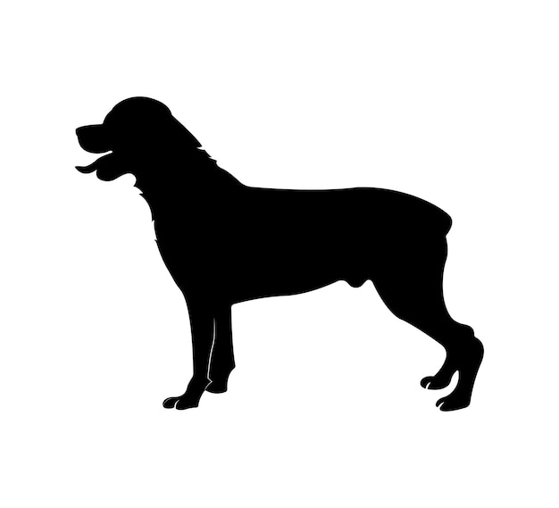 Rottweiler Dog animal Silhouette Illustration