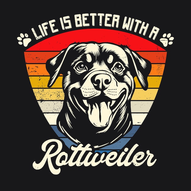 Rottweiler Dog retro vintage Design