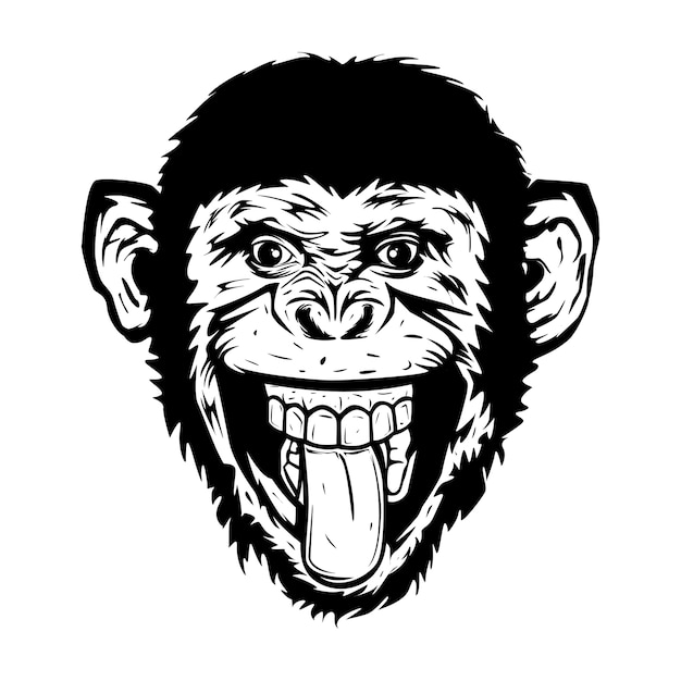 rough sketch monkey illustration