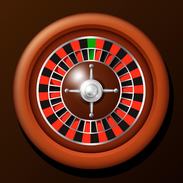 Vector roulette wheel vector clipart isolated on dark background