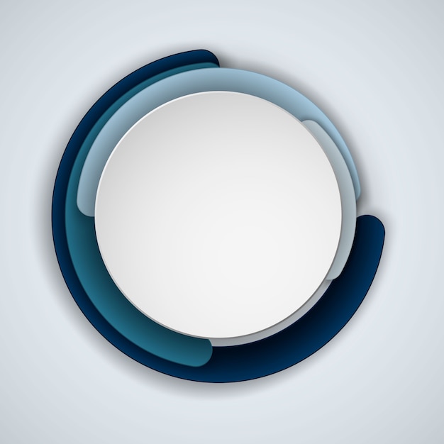 Round or circle abstract frame with copyspace