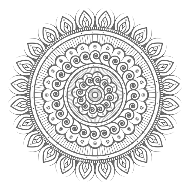 round circle abstract mandala illustration for decorative concept