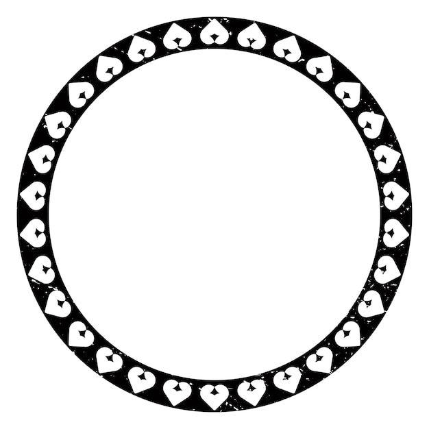 Round decorative pattern for the design of frames and banners