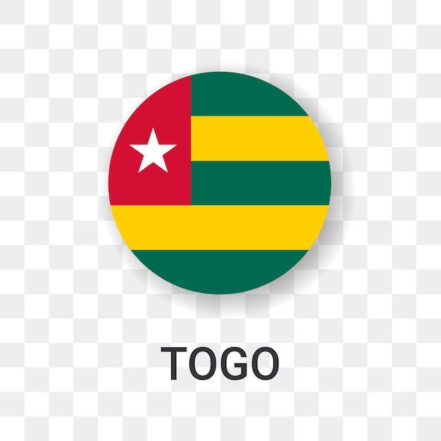 Round Flag of Togo Vector Icon Illustration Isolated