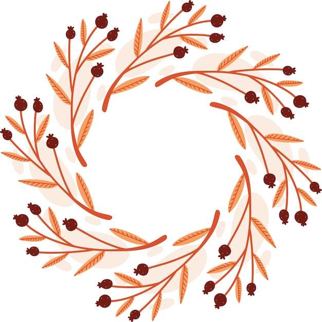 Vector round floral