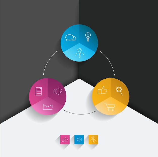 Round flowchart. Infographics diagram.