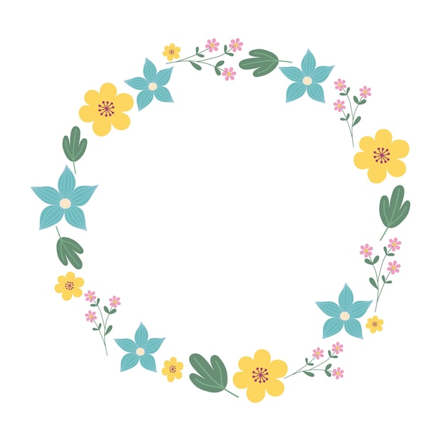 Round flower frame