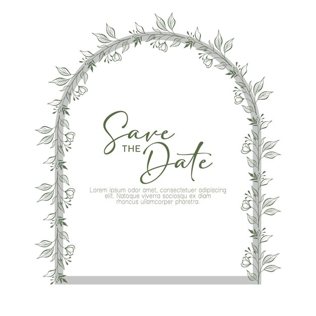 Vector round frame isolated on a white background for wedding invitations postcards posters