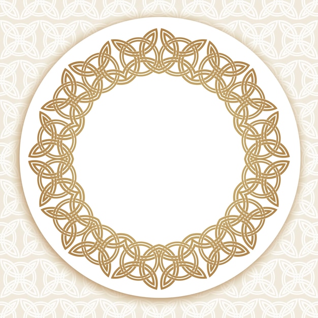 Round gold luxury style border