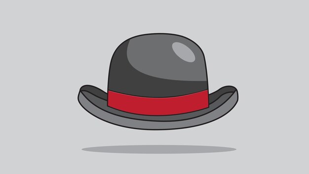 Vector round hat flat vector illustration