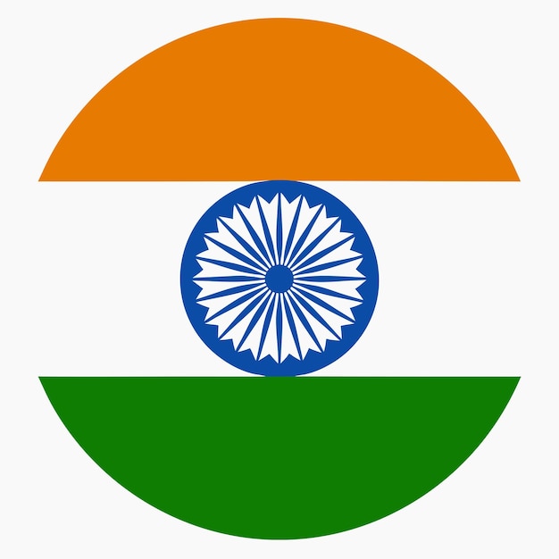 Round indian flag background