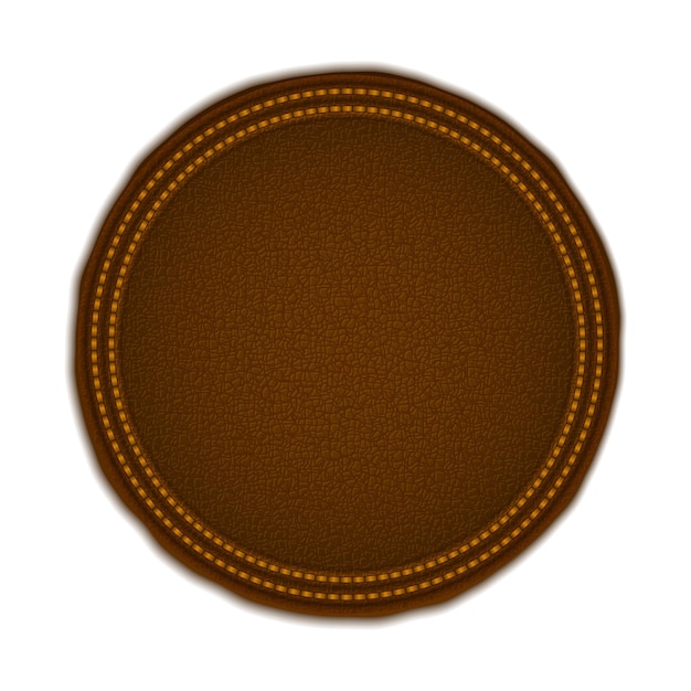 Round Leather Badge