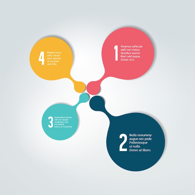 Round numbered template scheme Infographic element