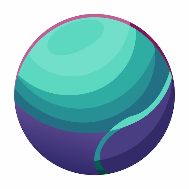 Vector a round object with a green and blue design on it