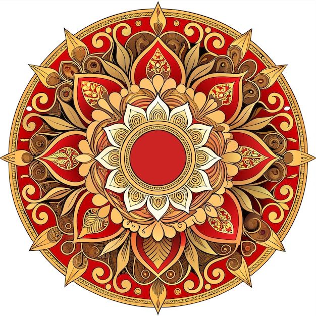 round ornament frame or Circular pattern in form of mandala