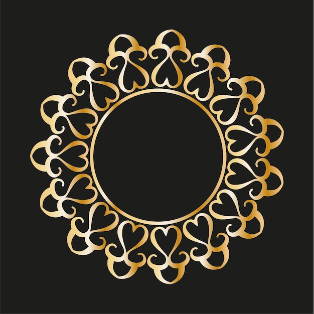 Round ornamental frame, vector illustration.