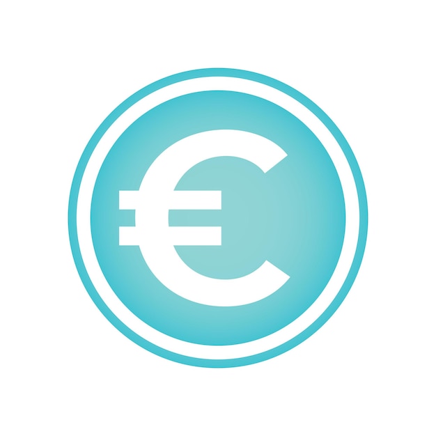 Round shape Euro icon