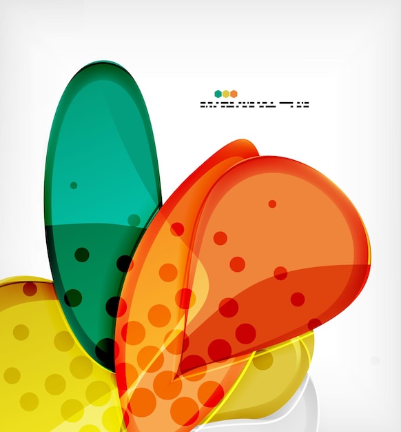 Round shapes abstract vector background