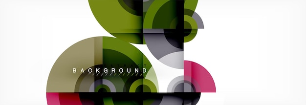 Vector round shapes vector abstract background trendy circle shapes composition vector